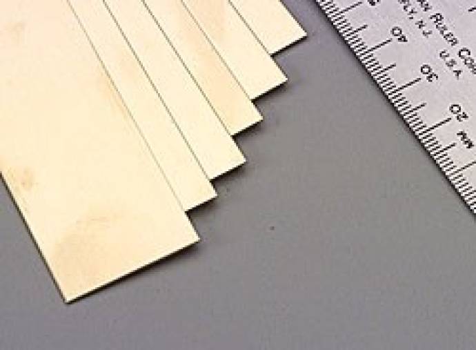 Brass Strip .025in x 1in x 12in - 1 pc.