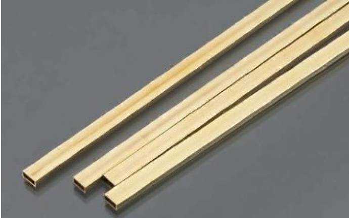 Rectangular Brass Tube .014in Wall 1/8in x 1/4in x 12in - 1 pc.