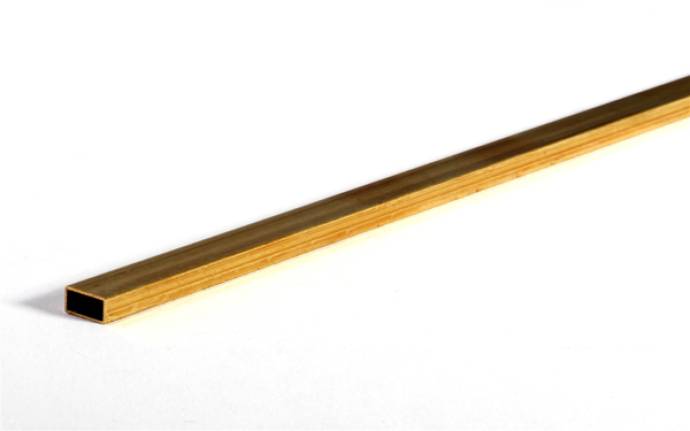 5/32in x 5/16in x 12in Rectangular Brass Tube .014 Wall (1 piece)