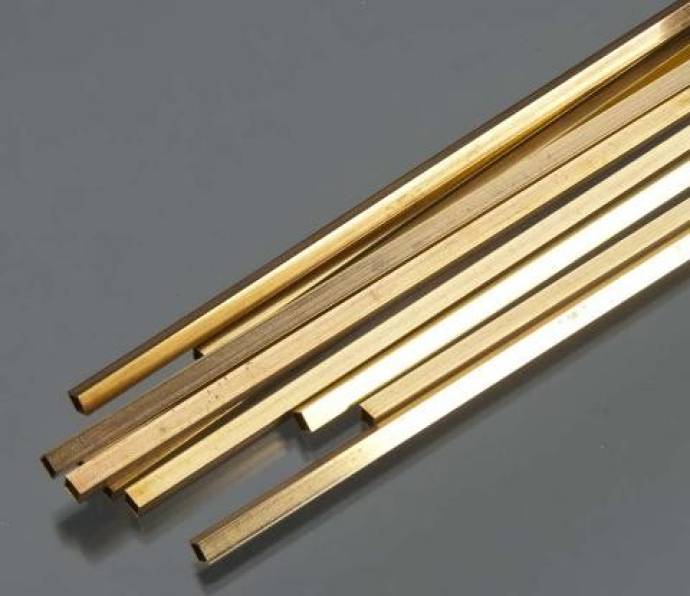 5/32in x 12in Square Brass Tube .014in Wall (1 piece)