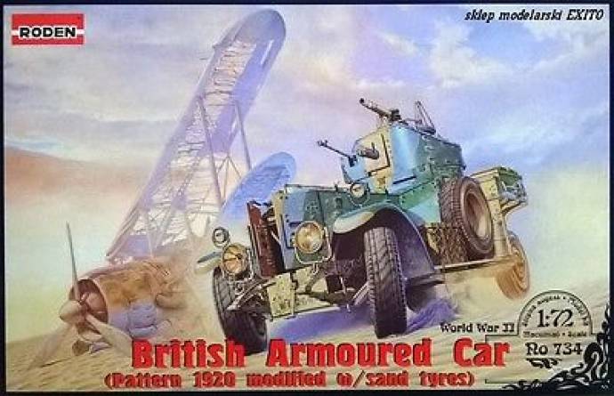 Pattern 1920 Modified WWII British Armored Car w/Sand Tires