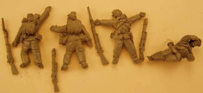 Federal Casualties Lying on the Ground (4 figs)