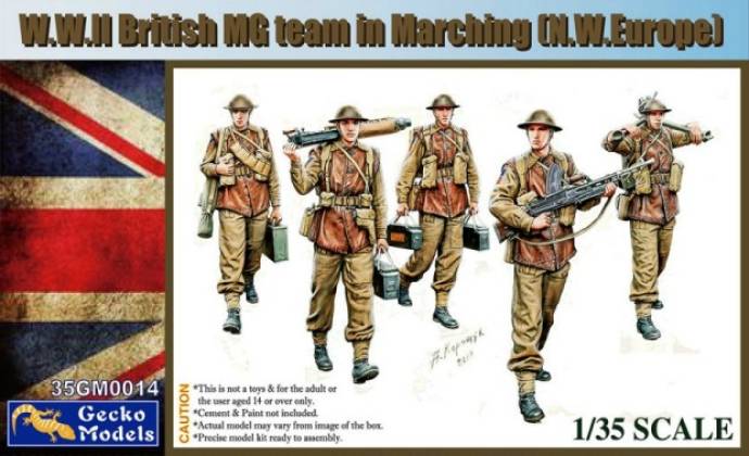 Gecko WWII British MG Team in March NW Europe