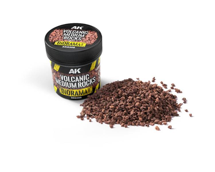 AK Interactive Diorama Series: Volcanic Medium Rocks 100ml