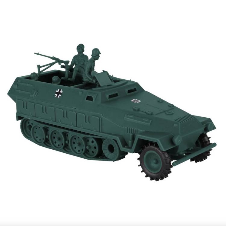 BMC CTS WW2 German Hanomag Halftrack - 5pc Forest-Green Vehicle