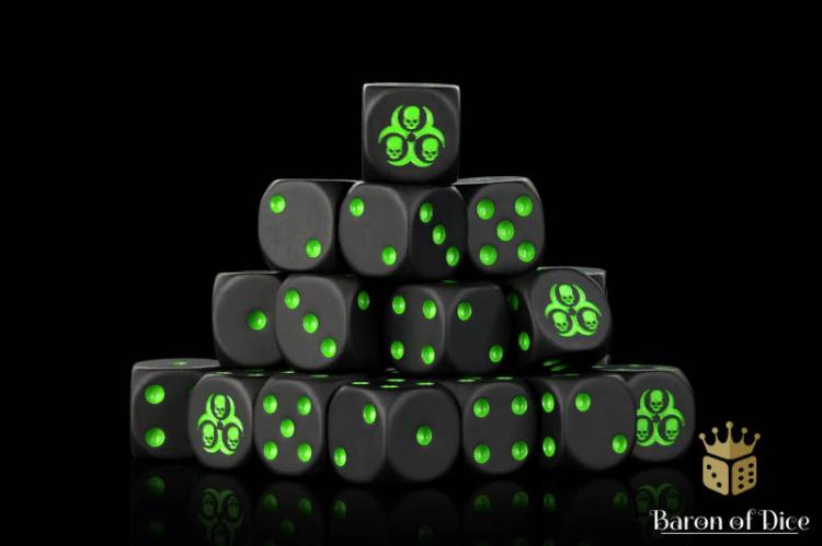 Baron of Dice Black Plague Dice (25 dice)