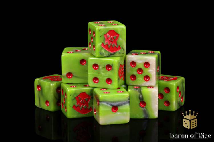 Baron of Dice Orc Dice - Red (25 Dice)