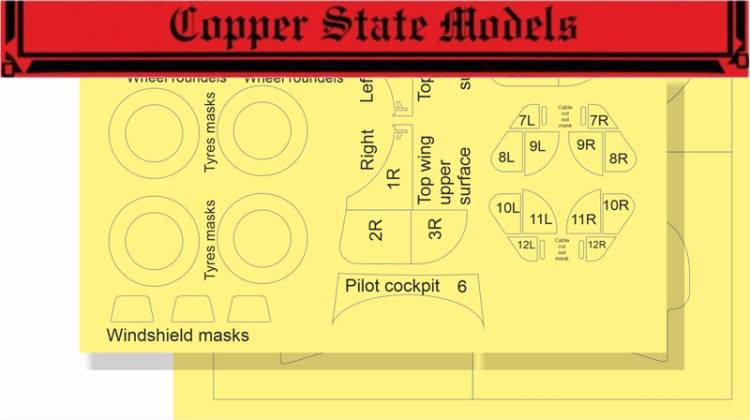 Copper State Models Nieuport 11 Painting Masks