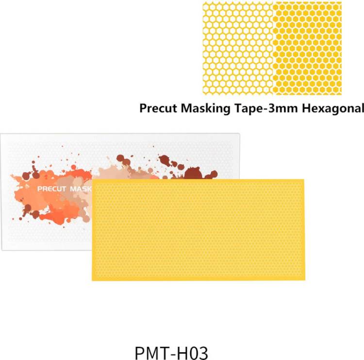 Dspiae Shaped Precut Masking Tape: 3mm Hexagonal