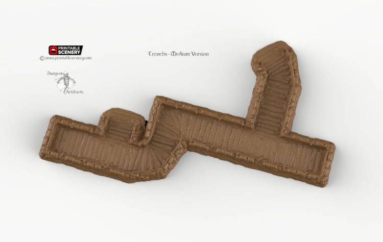 Trenches (Medium) - Rampage - Printable Scenery