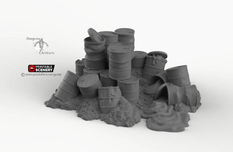 Toxic Waste Pile - Brave New Worlds - Printable Scenery