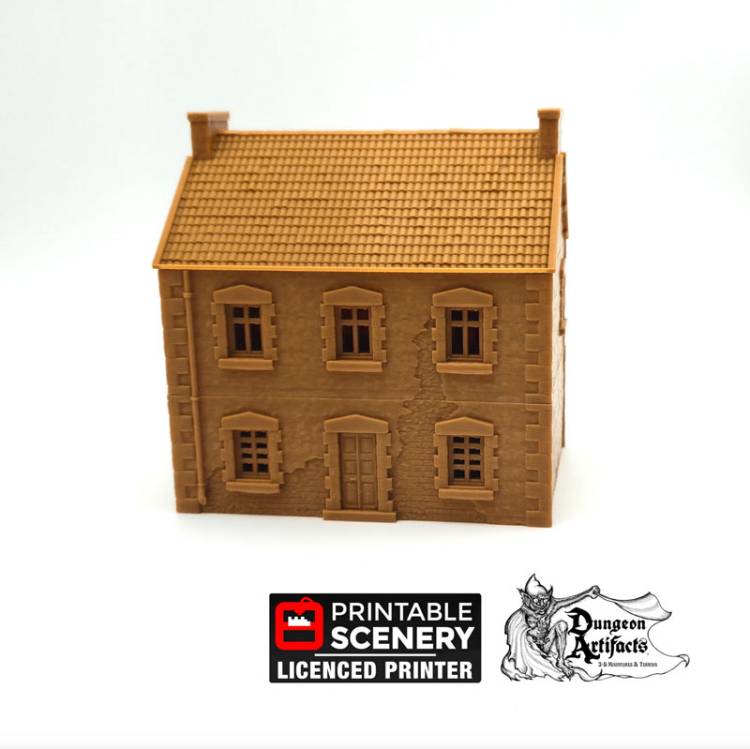 French Townhouse - Time Warp - Printable Scenery