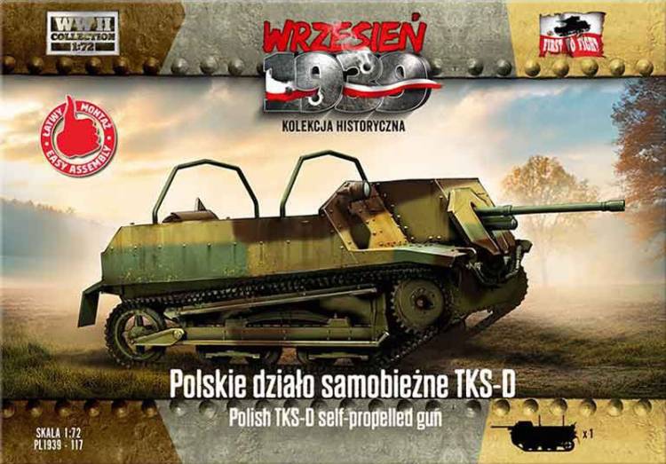 First to Fight WWII Polish TKS-D Tank w/Self-Propelled Gun