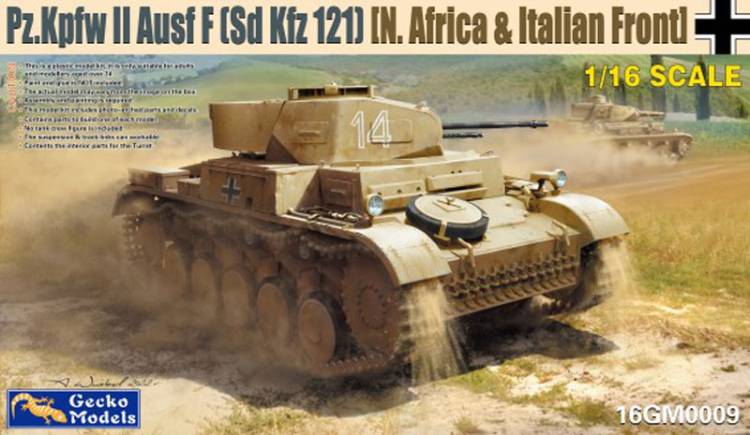 Gecko German PzKpfw II Ausf F (SdKfz 121) Tank N.Africa/Italian Front