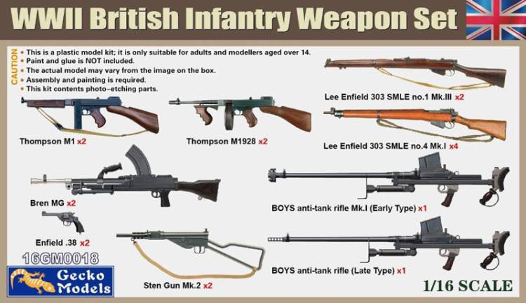 Gecko WWII British Infantry Weapon Set