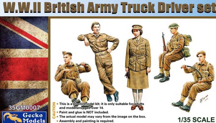 Gecko WWII British Army Truck Drivers & Passengers