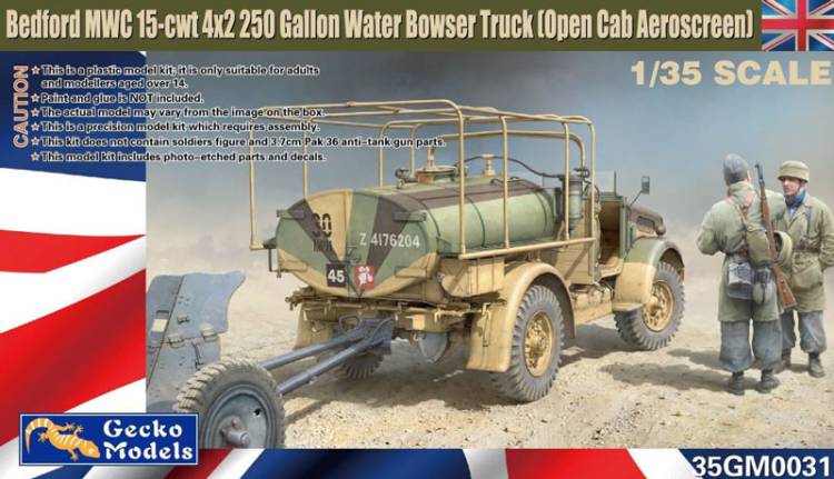 Gecko Bedford MWC 15cwt 4x2 200 Gallon Water Bowser Truck