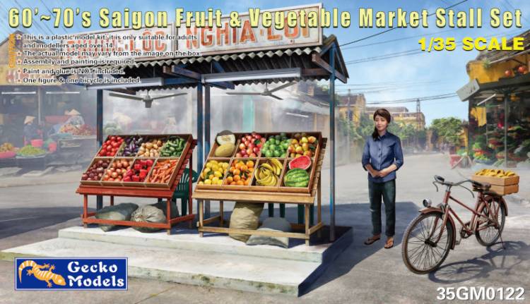 Gecko 1960-70s Saigon Fruit & Vegetable Market Stall Set