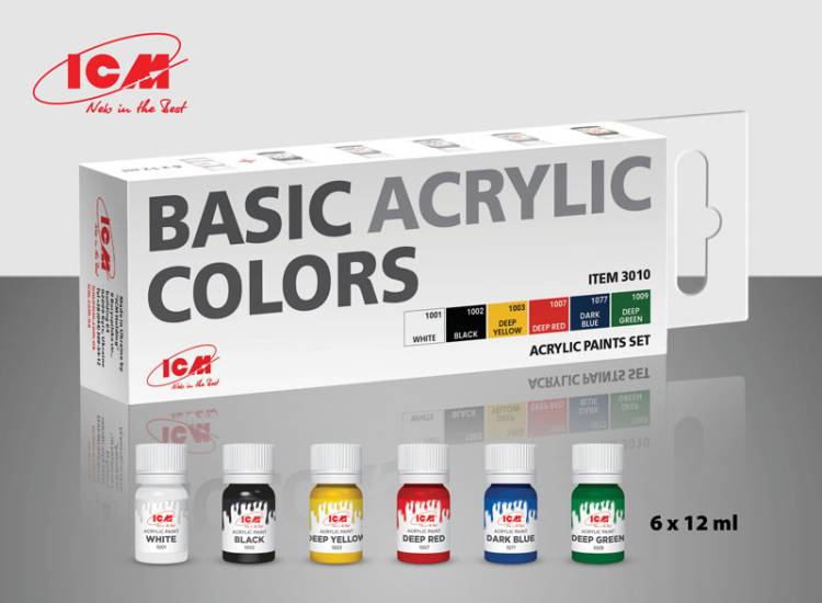 ICM Basic Acrylic Colors - ONLY 1 AVAILABLE AT THIS PRICE