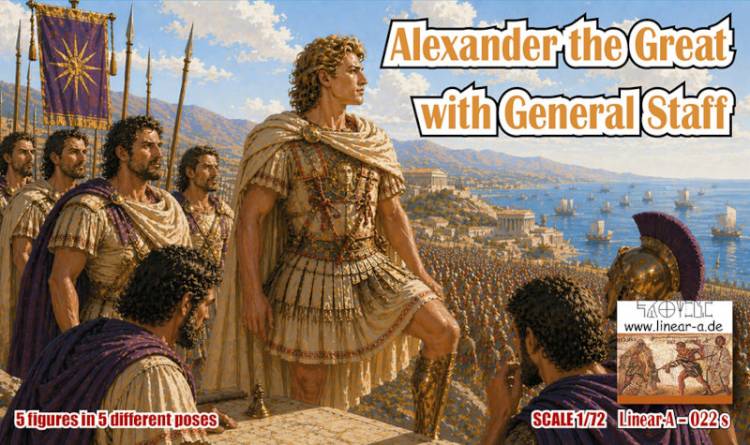 Alexander the Great with General Staff - Mini Set