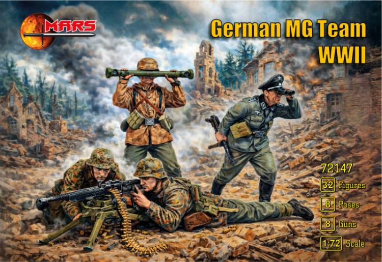 Mars WWII German MG Team