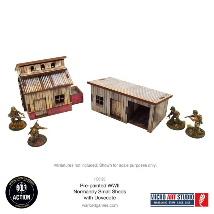Micro Art Studio WW2 Normandy Small Sheds with Dovecote