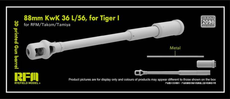 Rye Field 88mm KwK 36 L/56 Gun Barrel for Tiger I