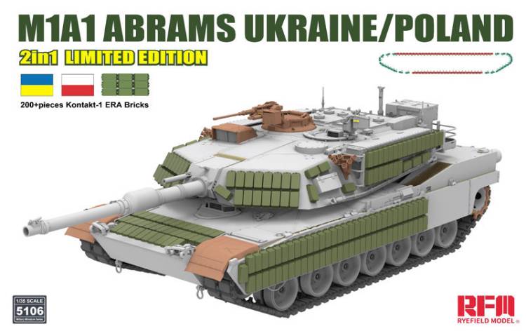 M1A1 Abrams Main Battle Tank Ukraine/Poland Limited Edition