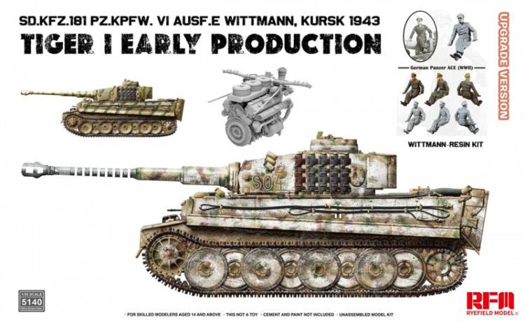 Rye Field Sd.Kfz.181 Ausf.E Tiger I Early Kursk 1943 Upgrade Version