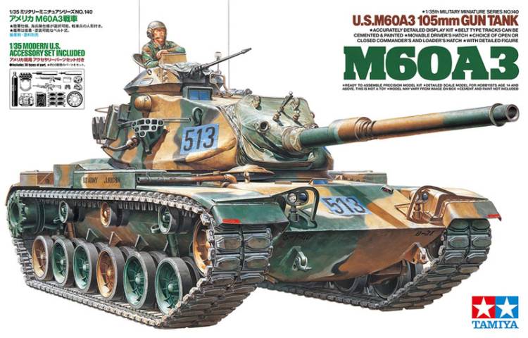 Tamiya US M60A3 Tank with 105mm Gun