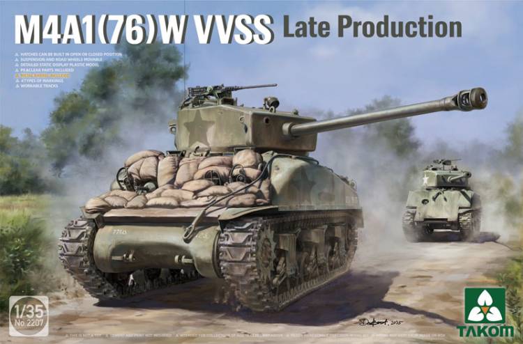 Takom M4A1(76)W VVSS Sherman Late Production