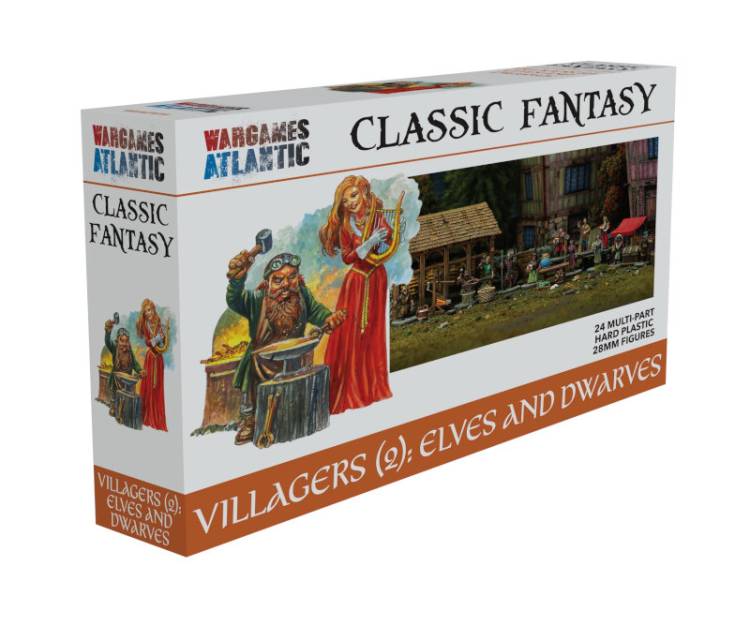 Wargames Atlantic Classic Fantasy Villagers (2): Elves & Dwarves