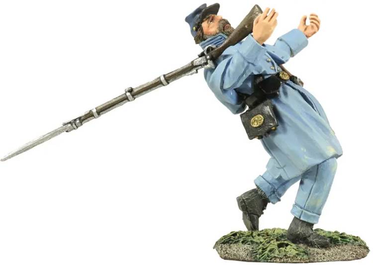 American Civil War: Union Infantry in Overcoat Falling Wounded No. 1 - ONLY 2 AVAILABLE