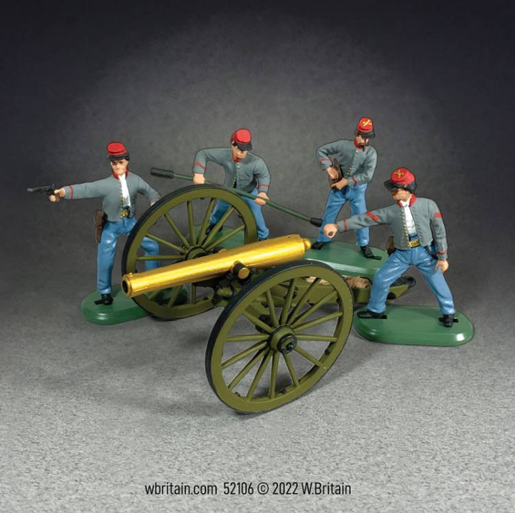 Super Deetail Plastics: 12 Pound Napoleon Cannon with 4 Confederate Artillery Crew