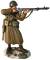 WW2: US 101st Airborne in Greatcoat Standing Firing BAR, Winter 1944-45