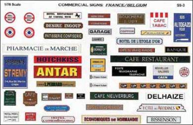 France/Belgium Commercial Shop Signs