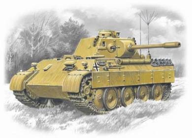 WWII German Beobachtungspanzer Panther German Mobile Artillery OP Tank