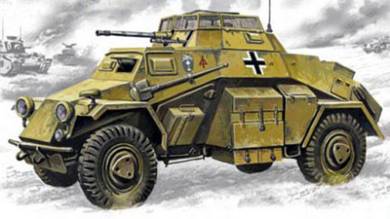 WWII German SdKfz 222 Light Armored Vehicle