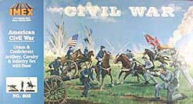Union & Confederate Cavalry Artillery Infantry Civil War Figure Set