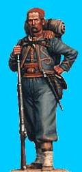 146th New York Zouave Standing with Knapsack & Moustache