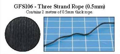 Hobby Rounds- Three Strand Rope (0.5mm)