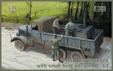 WWII German Einheits Diesel Cargo Truck w/Hf14 Small Field Kitchen