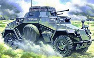 WWII German SdKfz 222 Light Armored Vehicle