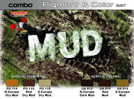 Mud Pigment & Color Acrylic Set of 6 22ml Bottles