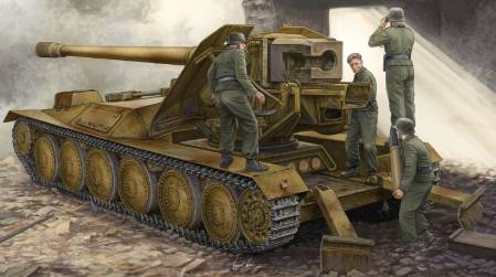 WWII German 12.8cm PaK 44 Waffentrager Krupp 1 Weapons Carrier Tank