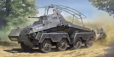 WWII German German 8-Wheeled SdKfz 232 Heavy Armored Vehicle