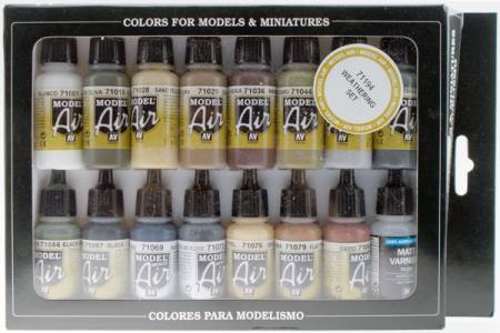 Weathering Model Air Paint Set (16 Colors)