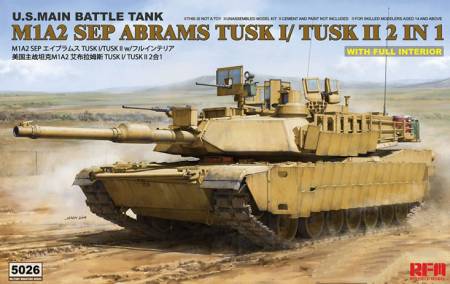 M1A2 SEP Abrams TUSK1/TUSK2 (2in1) with Full Interior