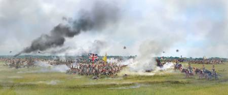 Unbroken Squares - Battle of Waterloo, 18 June 1815, Scenic Backdrop