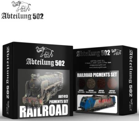 502 Abteilung Weathering Pigment Set- Railroad Weathering